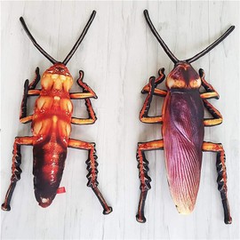 The Flash Store 21.5 in Creative 3D Cockroach Plush Pillow Realistic Cockroach Stuffed Animal Toy Funny Home Sofa Car Decoration Party Favors Throw Pillow (55 cm)