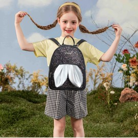 Cute Toddler Backpack for Little Girls, Luxury Mini Backpack with Cute Rabbit Ears and Flash Design, Little Girls Backpacks for Preschool Kindergarten Kids