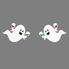 Glitter Boos and Booze Banner with Cocktail and Ghost Design