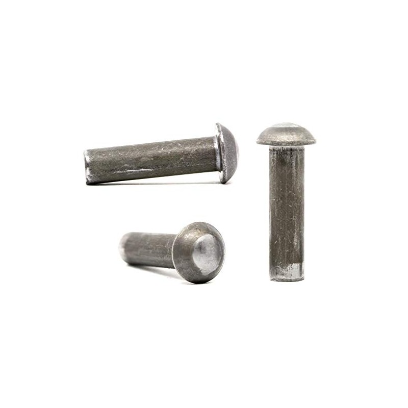 M3 (3mm x 10mm) Solid Steel Round Head Rivets DIN