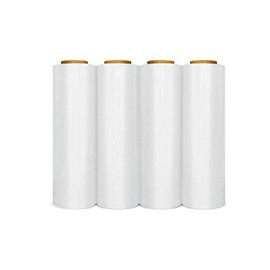 BM Paper 4 Rolls Heavy Duty Stretch Wrap Industrial Strength Extra Thick 4 Pack 18" x1100 SqFt 80 Gauge(20 Micron) Clear Cling Plastic Pallet Supplies Durable Self-Adhering â Packing â Moving â Heavy Duty Shrink Film Rolls