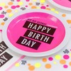 Ginger Ray Neon Pink Fluorescent Happy Birthday Paper Party Plates