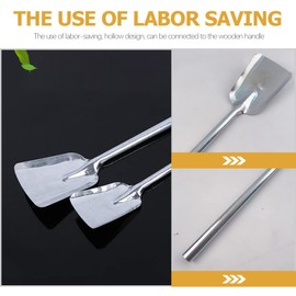 NUOBESTY Fireplace Ash Shovel 16 Inch Handle Coal Ash Shovel Cleaning Coal Shovel Hand Tools Gardening Shovel