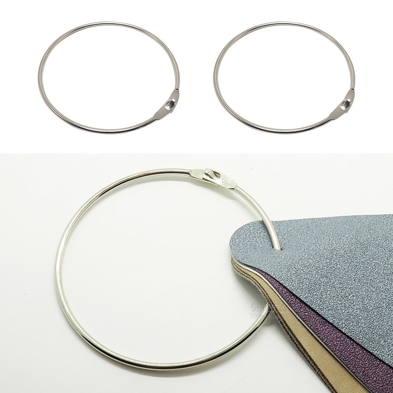 Pack of 2 large key rings, 148 mm ring, 4