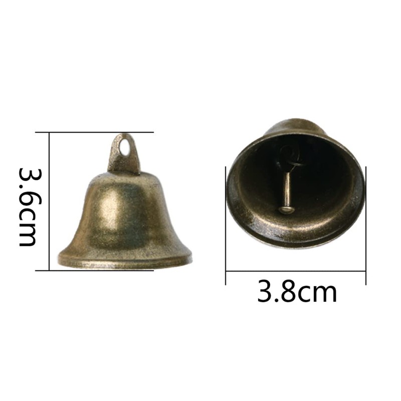 Ciieeo 35pcs Bronze Bell Hand Held for Decoration Ornaments Christmas