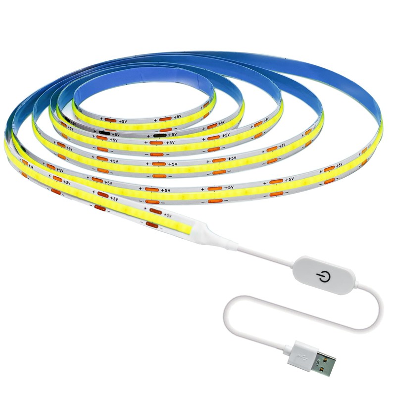 Tesfish LED Strip Light 5 V USB COB Strip 2