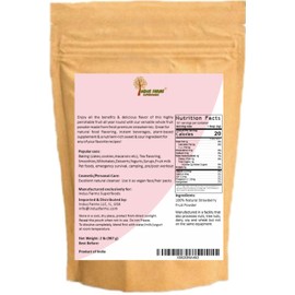 Indus Farms Superfoods Strawberry Whole Fruit Powder, 2 LB - Nutritious & Versatile - Perfect for Baking, Natural Food Flavoring, Smoothies, Chocolates, GMO-Free
