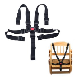 FLOTRUTE 5 Point Safety Belt Adjustable High Chair Safety Belt Universal 5 Point Strap Pushchair Strap for High Chair/Pram/Buggy
