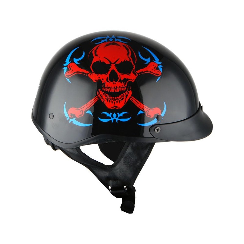 1Storm Motorcycle Half Face Helmet Mopeds Scooter Pilot with Retractable