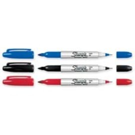 sanford Twin Tip, Fine/Ultra Fine Point, Green, Permanent Marker Pens (32204)