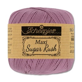 Frida's Wollhaus Scheepjes 50 g Maxi Sugar Rush Häkelgarn Filethäkeln Baumwolle 87 Farben (240 | Amethyst)