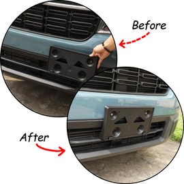 Car License Plate Frame Bracket Compatible with Ford Maverick 2022-2025,ABS No Drill Front Bumper License Plate Holder Mount Adapter Relocation Kit Accessories 1PCS