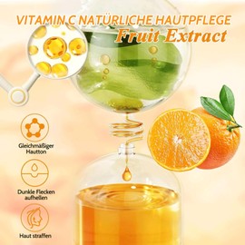 Shefave Vitamin C Gesichtspflege Set Feuchtigkeitsspende Beauty Set für Teenage-MäDchen und Frauen, Skincare Set Mit Cleanser Serum Augencreme Lippenpflege Creme, Hautpflege Set 6-Tlg