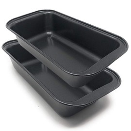 Space Home - Backform - Plumcake - Brotbackform - Antihaftbeschichtung - Karbonstahl - Set von 2-30 cm - Noir