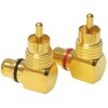 KAUMO RCA Plug Right Angle 90 Degree 90° Copper/Gold Plated