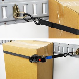 ANLULOAD Retractable Ratchet Strap(1 in x 9.8 ft),Ratchet Tie Down Strap for Motorcycles, Boats,Atvs,Utvs.W.L.L:700 Lbs/B.S:2,100 Lbs-(4Packs) (Black)