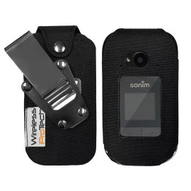 Wireless ProTech For Sonim XP3 PLUS XP3900 Fitted Nylon Case and 4-Way Lock Belt Clip Sonim XP3+