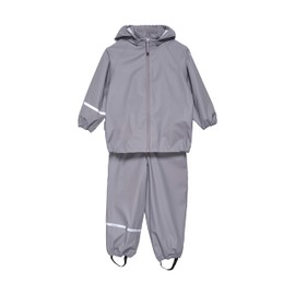 Celavi Unisex Children's Basic Recycle PU Rainwear Set, Gull