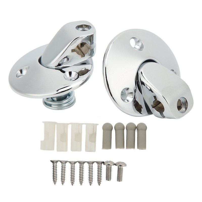 Car Sun Visor Support Brackets with Screw Bushing Chrome Plating