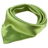 X&F Women's Solid Stain Charmeuse Neckerchief Square Scarf 23" *