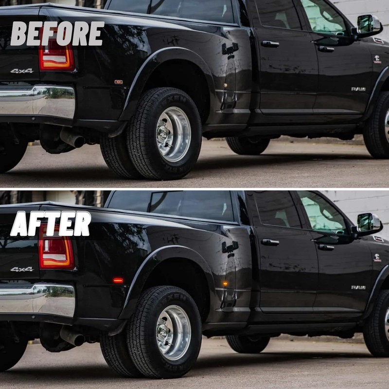 Bestview LED Dually Side Marker Lights for 2010-2018 Dodge Ram