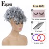 Fayasu Afro Puff Drawstring Ponytail with Curly Hair Pieces Clip