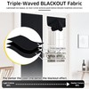 NICETOWN Magnetic Blackout Door Curtains for Bedroom, Portable Window Blinds,