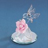 Goldia Hummingbird & Porcelain Rose Glass Figurine
