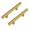 LONTAN 5 Pack Gold Drawer Handles 96mm Gold Cupboard Handles