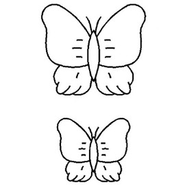 Butterfly 3" and 2" Quilting Stencils