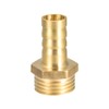 sourcing map Brass Hose Barb Fitting,Connector,12mm Barb x G1/2 Male