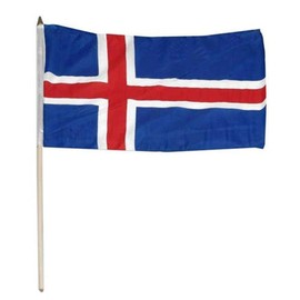 Online Stores Iceland Flag 12 x 18 inch - 12 PK