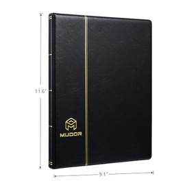 Mudor - Álbum de colección de sellos para coleccionistas, 3 filas de bolsillos, 10 hojas de sellos
