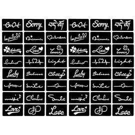 Tattoo Template Set S-25 x 2, Pack of 48