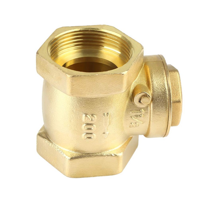 Non-Return Swing Brass Thread Brass DN40 Check Valve 232PSI Prevents