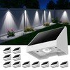 12 Pack Decorative Solar Powered Fence Lights Outdoor Waterproof with