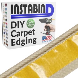 Instabind Carpet Binding - Regular Style, Rug Binding, Ideal for Area Rugs, Durable Hold, DIY Carpet Finishing Edge - Heather, 54 ft Rolls