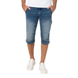Timezone Men's 3/4 Jeans Shorts 25-10027 ConnorTZ Knee-Length Jeans, Classic Blue Wash 3833
