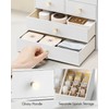 Vlando Makeup Organizer Countertop,Large Vanity Organizer PU Leather Make up