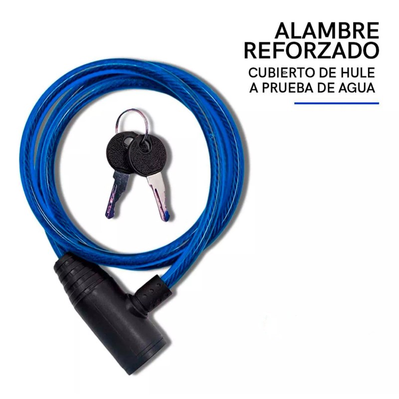 Lecute Candado Cadena Moto Bici Delgado Llave Seguridad Bicicleta