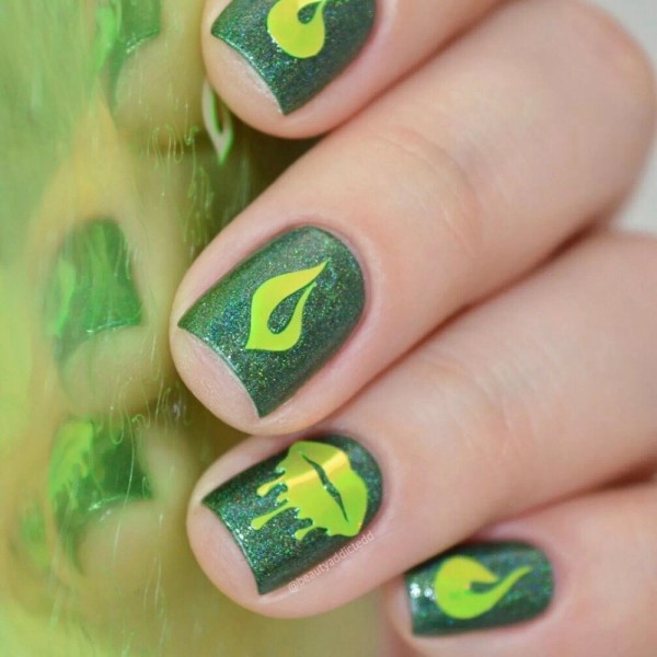Whats Up Nails Dripping Flames Stickers (Lime) - Daily Charme