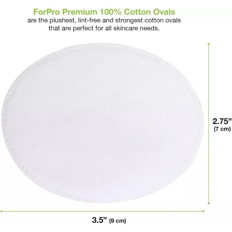 ForPro 프리미엄 100 면 타원형 100개 메이크업 제거 클렌징 및