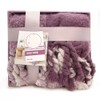 Highline Bedding Co. Soft Plaid Mauve Throw with Twisted Tassels