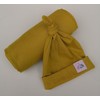 valsonix Swaddle Blanket and Hat Set for Newborn, Mustard Yellow