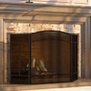 Fire Beauty Fireplace Screen 3 Panel Wrought Iron 48"(L) x