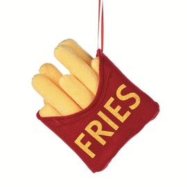 6 Inch Plush French Fries Wreath Accent Ornament, Red and Yellow, Summer Decor, Memorial Day, Wreath Supplies