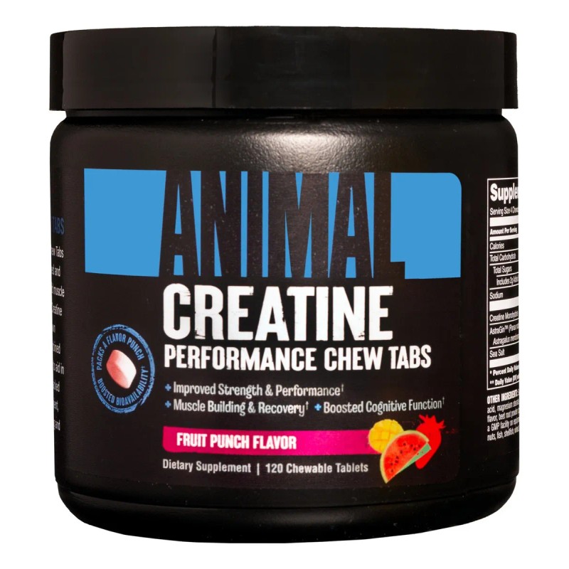 Universal Animal Chews Creatina 120 Tabletas Fruit Punch