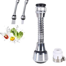 Universal Faucet Extension, Kitchen Faucet Extender, Kitchen Tap Extension, Flexible Faucet Sprayer Thread Interface for Bathroom Kitchen Tap Nozzle Filter Adapter