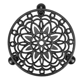 Fasmov Cast Iron Plant Stand Plant Pallet Caddy Plant Pot with Heavy Duty Wheels Indoor Planter Trolley Casters Rolling Tray Coaster