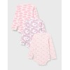 Care Baby Bodysuit, Long-Sleeved, 100% Cotton (Pack of 3)